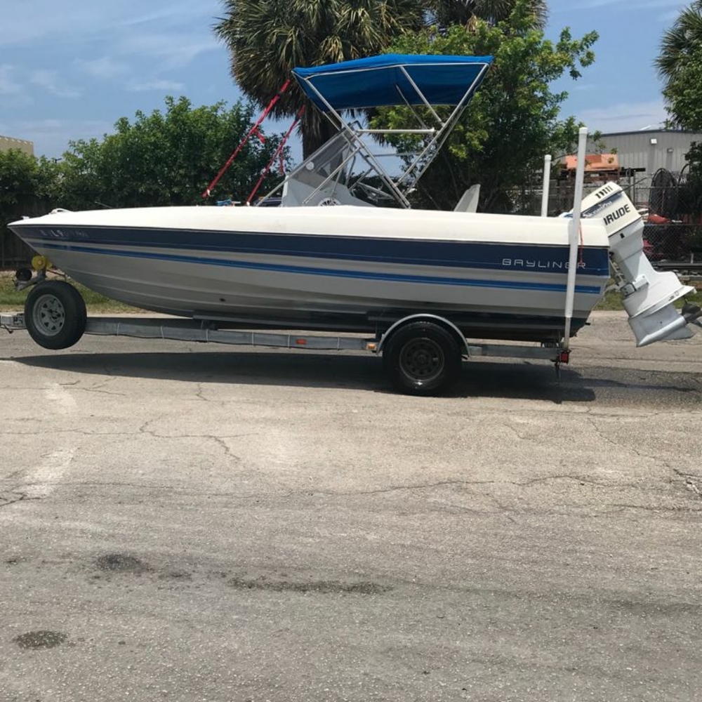 Bayliner Trophy Blue and White